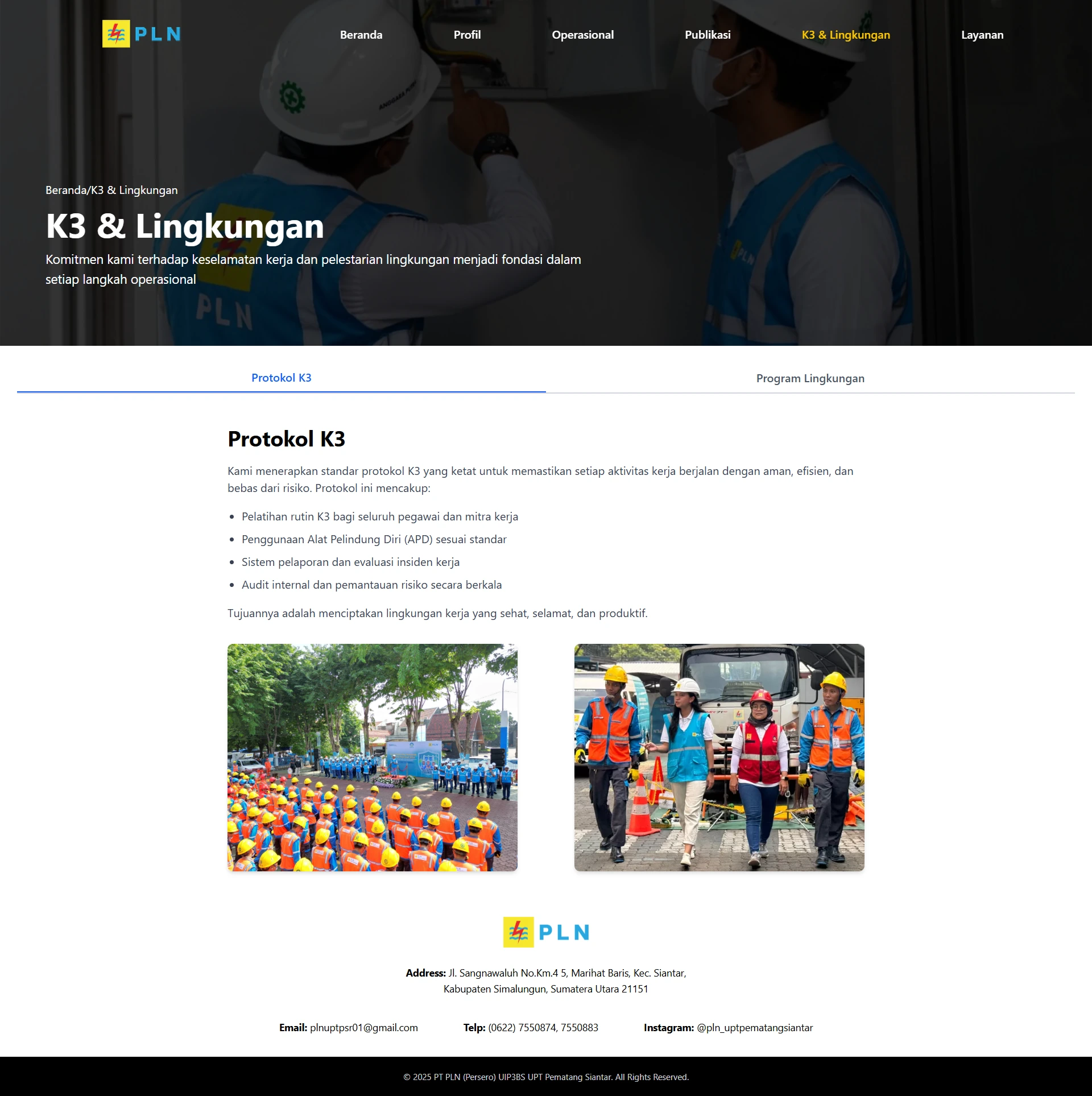 Screenshot PLN UPT Pematang Siantar